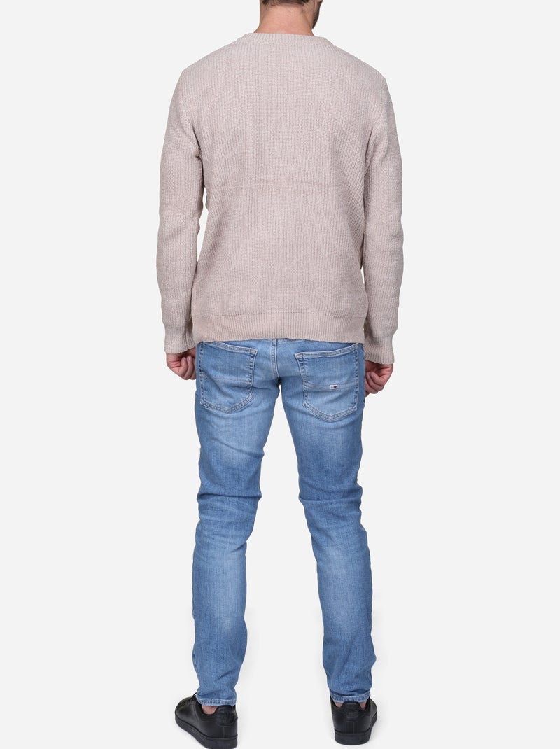 Pull à maille torsadée - Kenzarro Beige - Kiabi