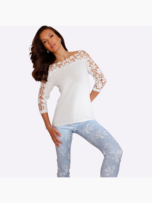 Pull à Manches 3/4 30% Lyocell - Taille Standard - helline - Kiabi