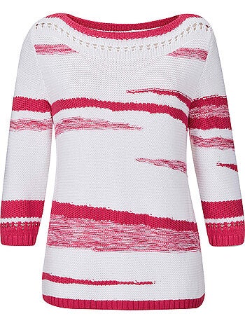 Pull à Manches 3/4 50% Coton - Taille Standard - helline