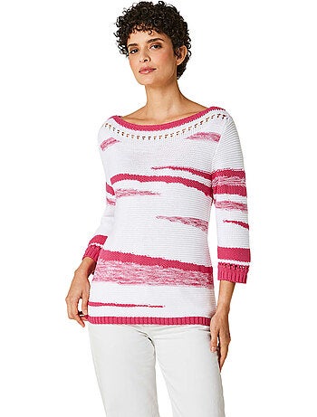 Pull à Manches 3/4 50% Coton - Taille Standard - helline