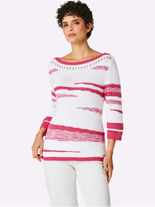 Pull à Manches 3/4 50% Coton - Taille Standard - helline - Kiabi