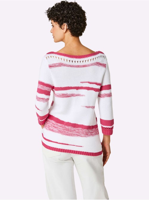 Pull à Manches 3/4 50% Coton - Taille Standard - helline - Kiabi