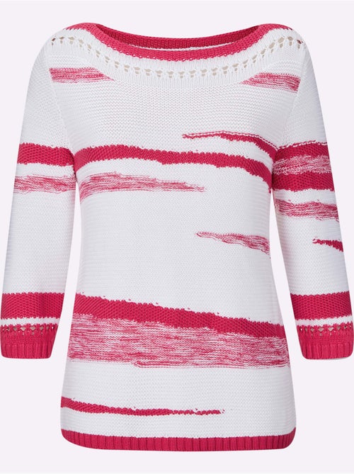 Pull à Manches 3/4 50% Coton - Taille Standard - helline - Kiabi