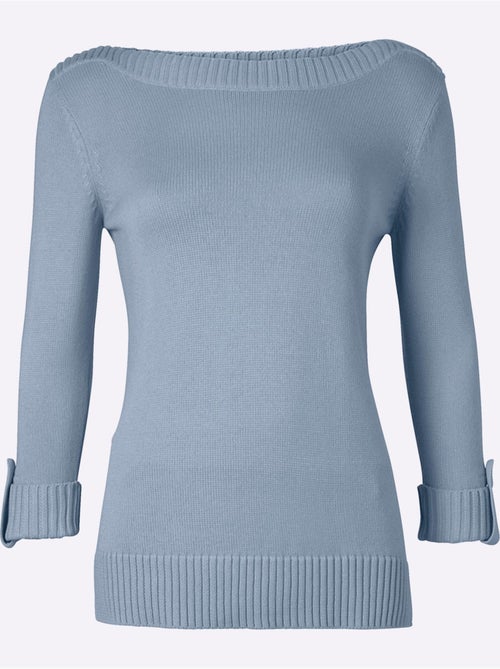 Pull à Manches 3/4 50% Coton - Taille Standard - Witt - Kiabi Pull à Manches 3/4 50% Coton - Taille Standard - Witt - Kiabi