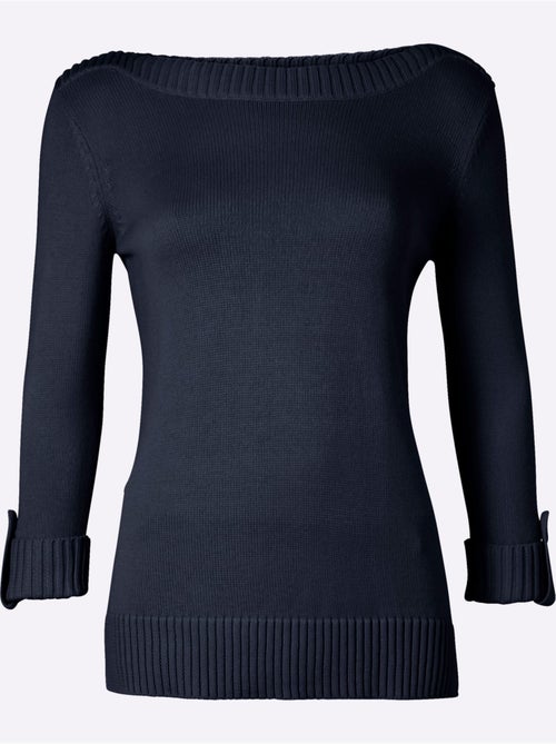 Pull à Manches 3/4 50% Coton - Taille Standard - Witt - Kiabi Pull à Manches 3/4 50% Coton - Taille Standard - Witt - Kiabi