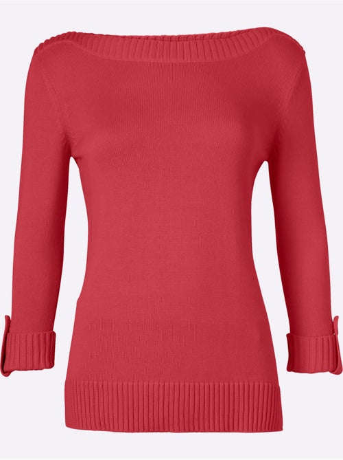 Pull à Manches 3/4 50% Coton - Taille Standard - Witt - Kiabi Pull à Manches 3/4 50% Coton - Taille Standard - Witt - Kiabi
