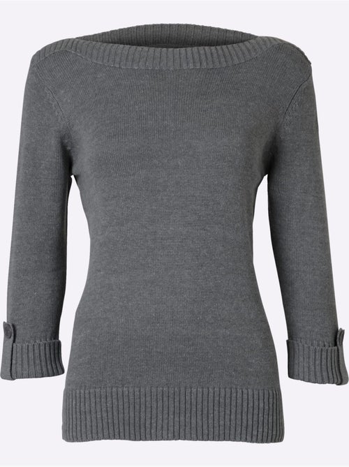 Pull à Manches 3/4 50% Coton - Taille Standard - Witt - Kiabi Pull à Manches 3/4 50% Coton - Taille Standard - Witt - Kiabi