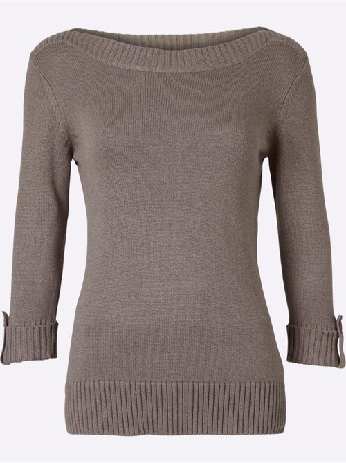 Pull à Manches 3/4 50% Coton - Taille Standard - Witt - Kiabi Pull à Manches 3/4 50% Coton - Taille Standard - Witt - Kiabi