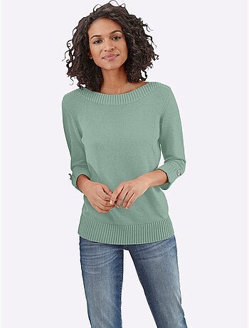 Pull à Manches 3/4 50% Coton - Taille Standard - Witt