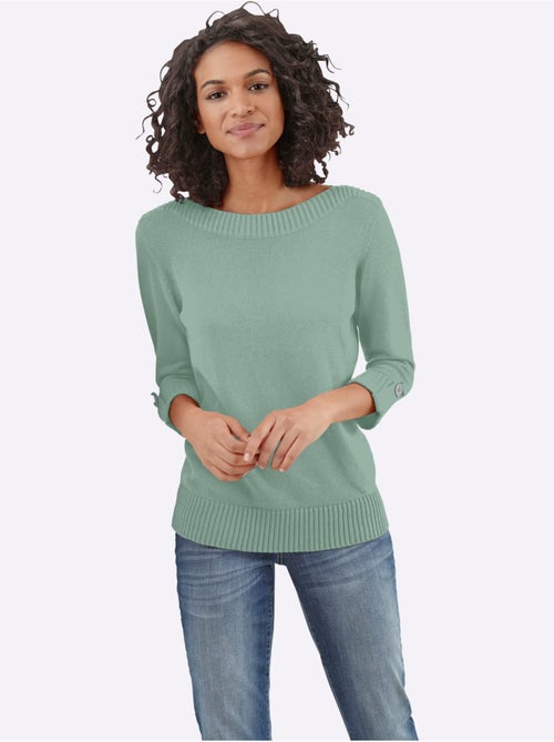 Pull à Manches 3/4 50% Coton - Taille Standard - Witt - Kiabi