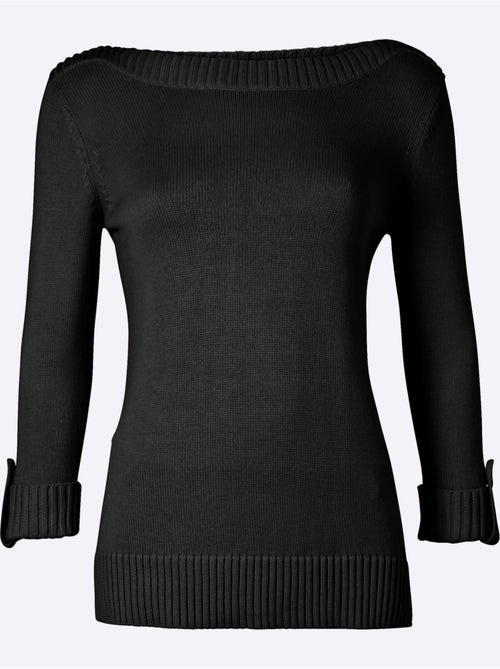 Pull à Manches 3/4 50% Coton - Taille Standard - Witt - Kiabi Pull à Manches 3/4 50% Coton - Taille Standard - Witt - Kiabi