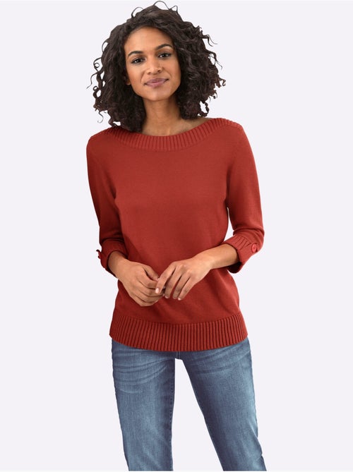 Pull à Manches 3/4 50% Coton - Taille Standard - Witt - Kiabi