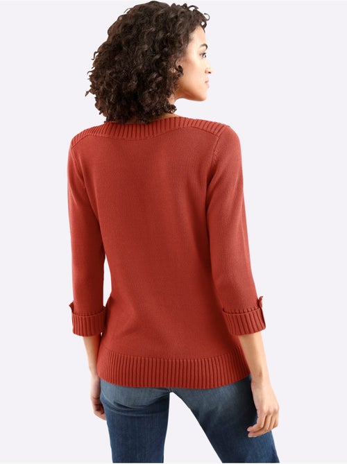 Pull à Manches 3/4 50% Coton - Taille Standard - Witt - Kiabi
