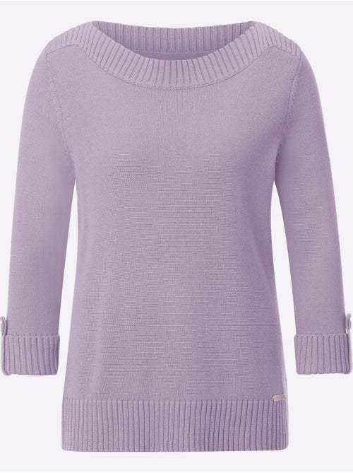 Pull à Manches 3/4 50% Coton - Taille Standard - Witt - Kiabi Pull à Manches 3/4 50% Coton - Taille Standard - Witt - Kiabi