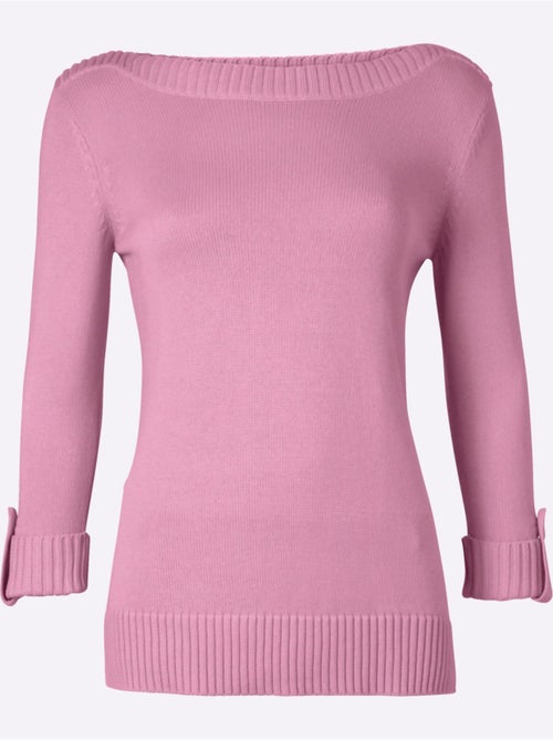 Pull à Manches 3/4 50% Coton - Taille Standard - Witt - Kiabi Pull à Manches 3/4 50% Coton - Taille Standard - Witt - Kiabi