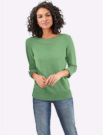 Pull à Manches 3/4 50% Coton - Taille Standard - Witt