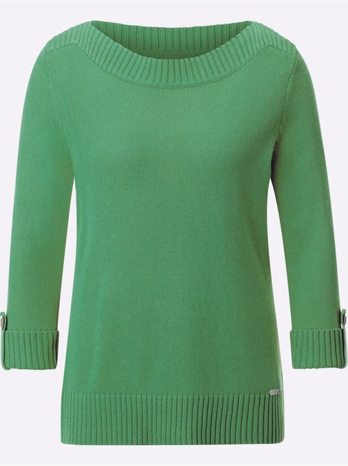 Pull à Manches 3/4 50% Coton - Taille Standard - Witt - Kiabi Pull à Manches 3/4 50% Coton - Taille Standard - Witt - Kiabi