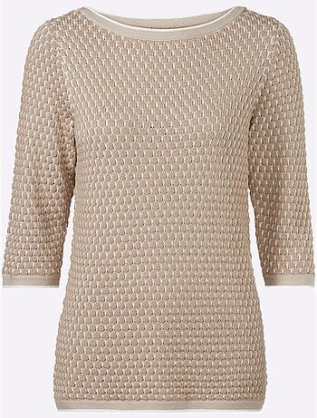 Pull à Manches 3/4 55% Coton - Taille Standard - Witt