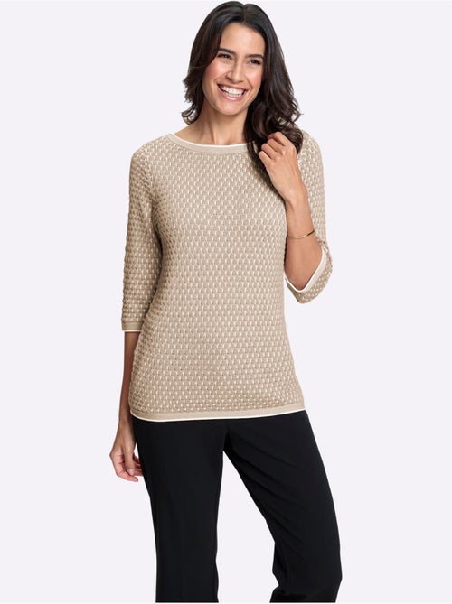 Pull à Manches 3/4 55% Coton - Taille Standard - Witt - Kiabi