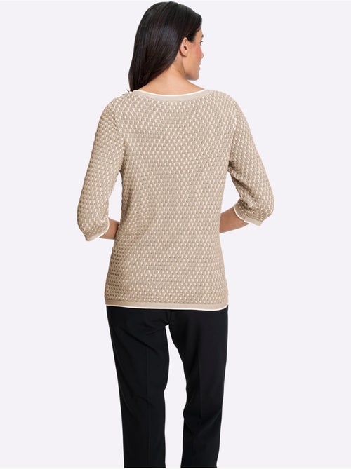 Pull à Manches 3/4 55% Coton - Taille Standard - Witt - Kiabi
