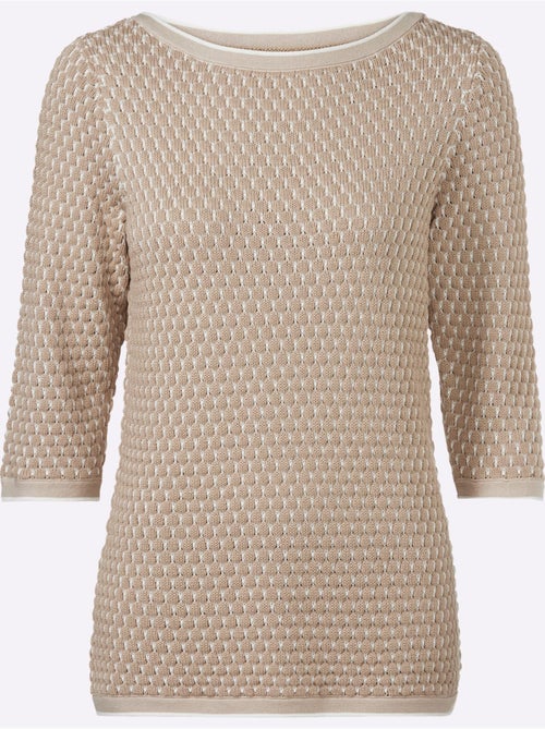 Pull à Manches 3/4 55% Coton - Taille Standard - Witt - Kiabi