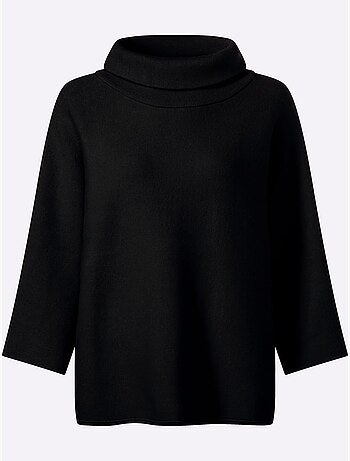 Pull à Manches 3/4 Large Col à Revers - Taille Standard - Helline