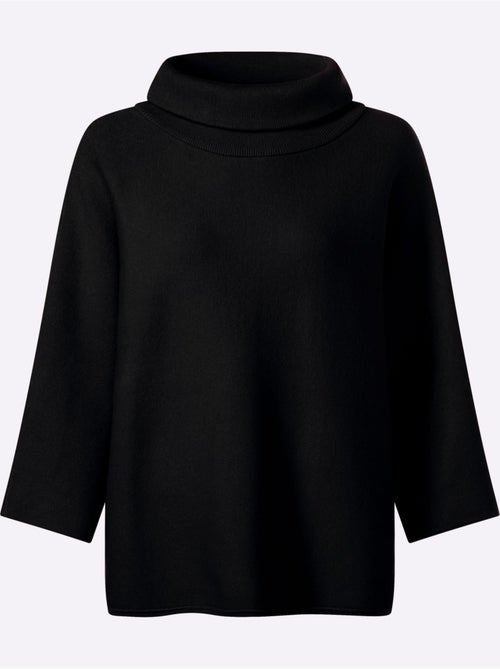 Pull à Manches 3/4 Large Col à Revers - Taille Standard - Helline - Kiabi Pull à Manches 3/4 Large Col à Revers - Taille Standard - Helline - Kiabi