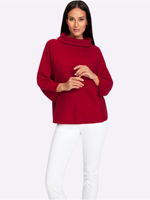 Pull à Manches 3/4 Large Col à Revers - Taille Standard - Helline - Kiabi Pull à Manches 3/4 Large Col à Revers - Taille Standard - Helline - Kiabi