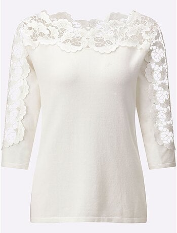 Pull à Manches 3/4 Manches 3/4 Mode - Taille Standard - Helline