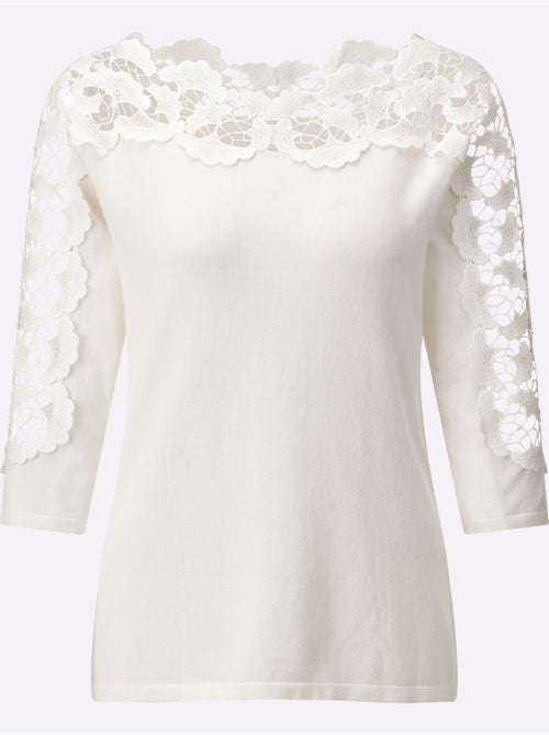 Pull à Manches 3/4 Manches 3/4 Mode - Taille Standard - Helline - Kiabi