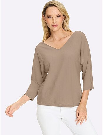 Pull à manches 3/4 manches chauve-souris 3/4 - taille standard - helline