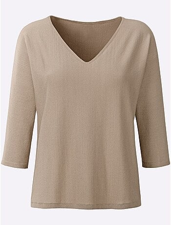 Pull à manches 3/4 manches chauve-souris 3/4 - taille standard - helline