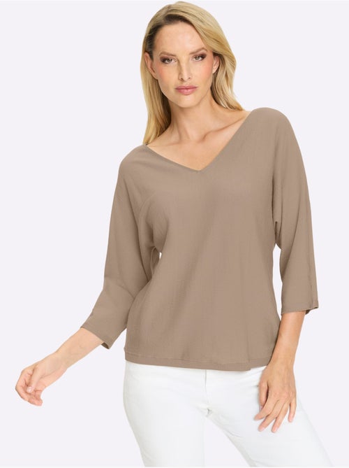 Pull à manches 3/4 manches chauve-souris 3/4 - taille standard - helline - Kiabi Pull à manches 3/4 manches chauve-souris 3/4 - taille standard - helline - Kiabi
