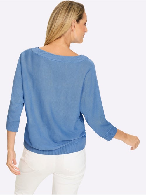 Pull à Manches 3/4 Manches Chauve-souris 3/4 - Taille Standard - helline - Kiabi