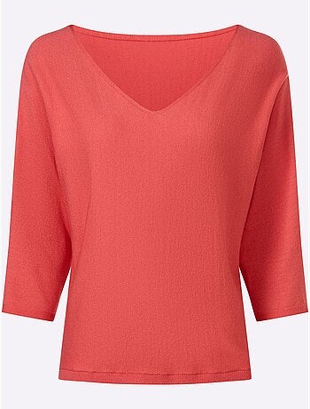Pull à manches 3/4 manches chauve-souris 3/4 - taille standard - helline