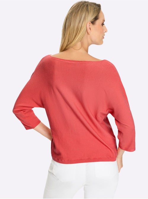 Pull à manches 3/4 manches chauve-souris 3/4 - taille standard - helline - Kiabi Pull à manches 3/4 manches chauve-souris 3/4 - taille standard - helline - Kiabi