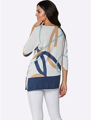 Pull à Manches 3/4 Mélange De Modal Doux - Taille Standard - helline