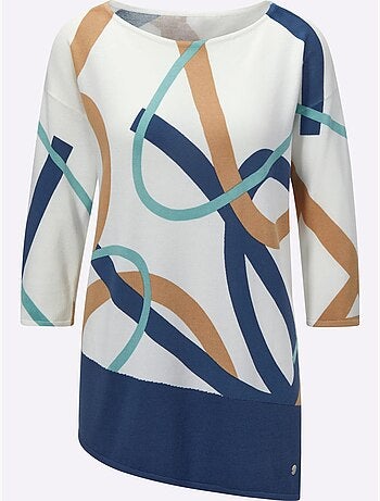 Pull à Manches 3/4 Mélange De Modal Doux - Taille Standard - helline