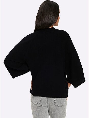 Pull à Manches 3/4 Nervures Flatteuses - Taille Standard - Helline