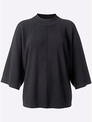 Pull à Manches 3/4 Nervures Flatteuses - Taille Standard - Helline