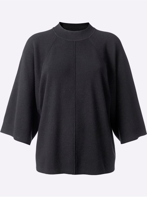 Pull à Manches 3/4 Nervures Flatteuses - Taille Standard - Helline - Kiabi