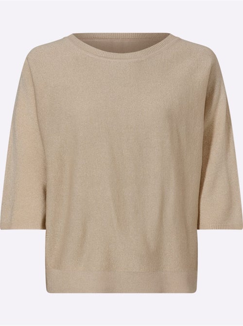 Pull à Manches 3/4 Superbe Fil Brillant - Taille Standard - Helline - Kiabi Pull à Manches 3/4 Superbe Fil Brillant - Taille Standard - Helline - Kiabi