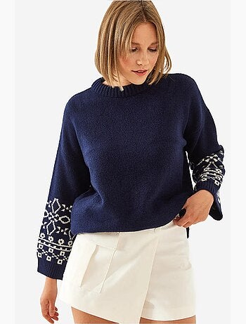 Pull à manches à motifs lucci