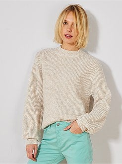 Pull à manches ballons - Kiabi