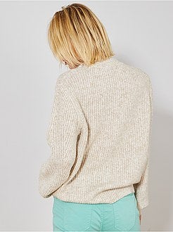 Pull à manches ballons - Kiabi