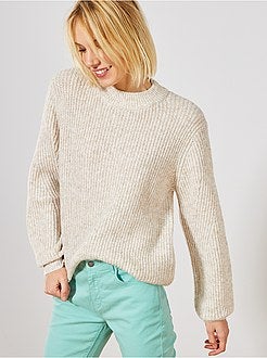 Pull à manches ballons - Kiabi