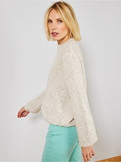 Pull à manches ballons - Kiabi