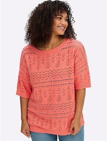 Pull à Manches Courtes - Taille Standard - Sheego