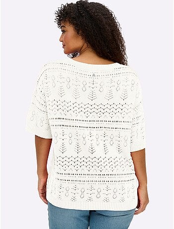 Pull à Manches Courtes - Taille Standard - Sheego