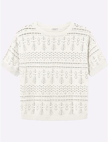 Pull à Manches Courtes - Taille Standard - Sheego
